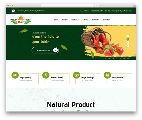 Foodano food WordPress theme - alsofyan-fruits.com