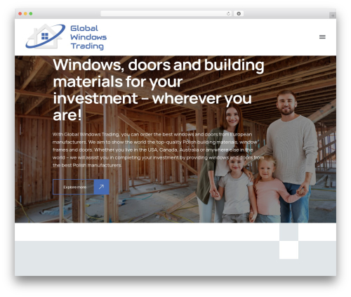 Industrium WordPress theme - globalwindowstrading.com