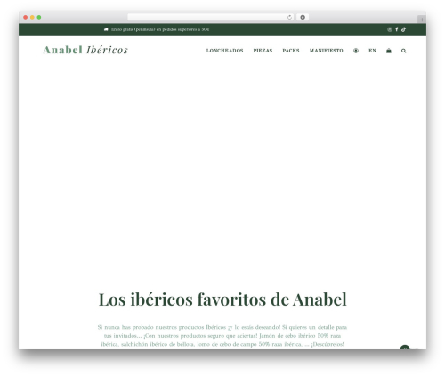 Piwity WordPress theme - anabelibericos.com