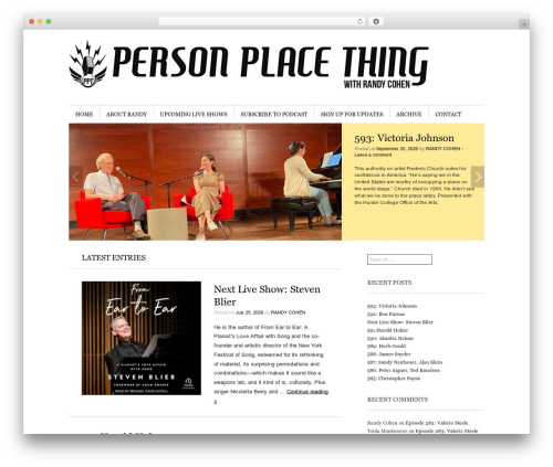 Sight WordPress theme - personplacething.org