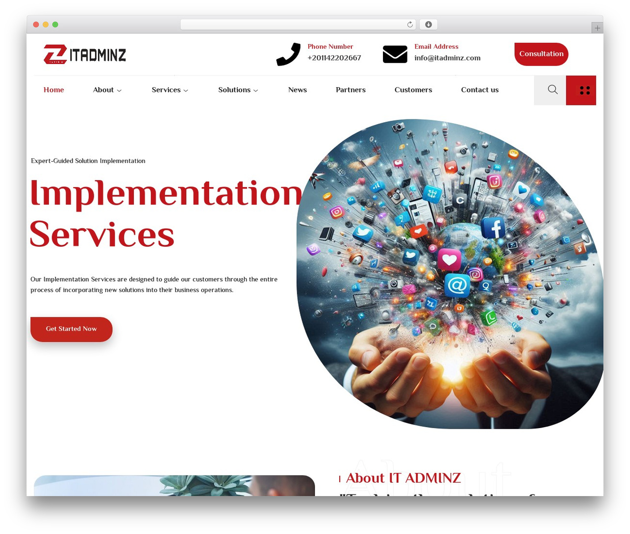WordPress theme Waretech - itadminz.com
