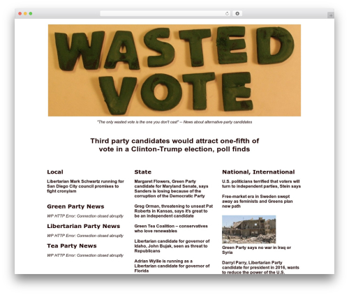 Best WordPress theme WP-Drudge - DEVELOPER - wastedvote.org Best WordPress theme WP-Drudge - DEVELOPER - wastedvote.org