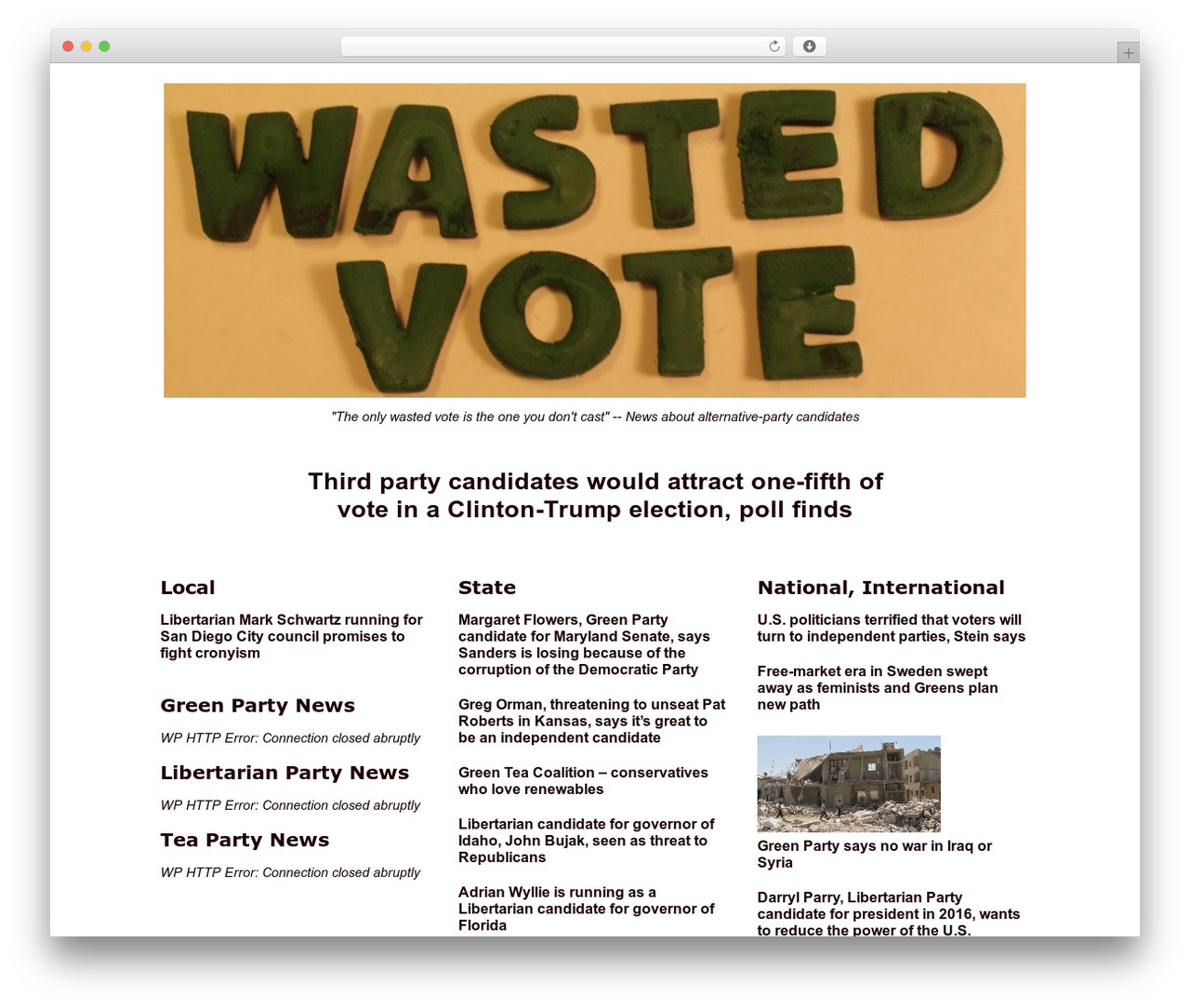 Best WordPress theme WP-Drudge - DEVELOPER - wastedvote.org Best WordPress theme WP-Drudge - DEVELOPER - wastedvote.org