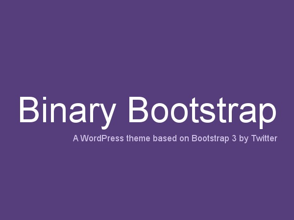 Binary Bootstrap theme WordPress by binaryhideout