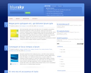 BlueSky premium WordPress theme