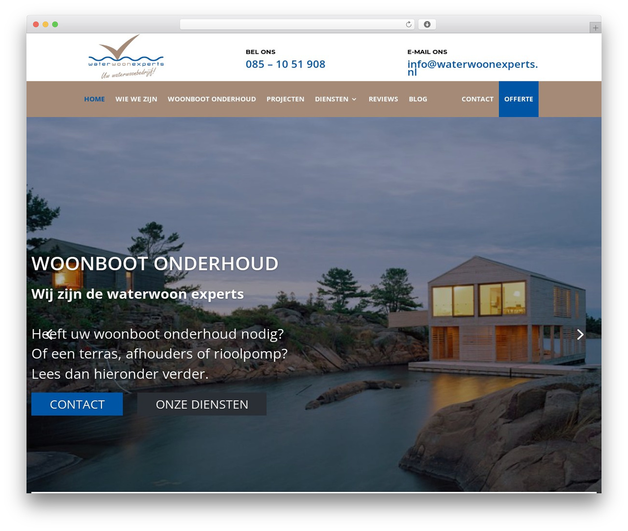 Divi WP theme - waterwoonexperts.nl