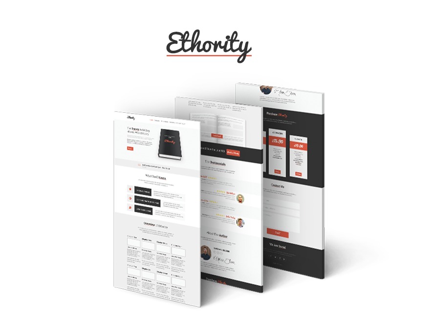 Ethority WordPress landing page theme