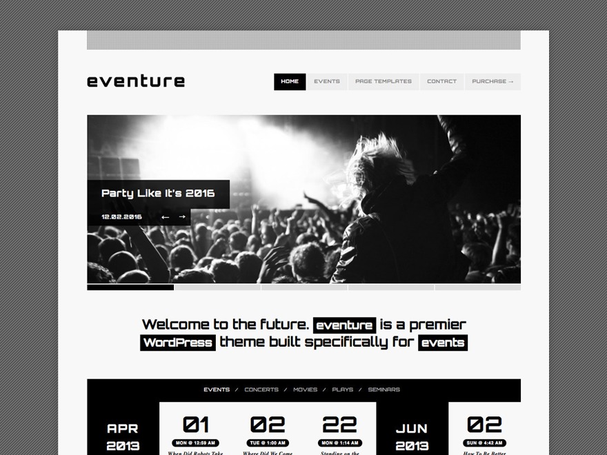 Eventure WordPress theme