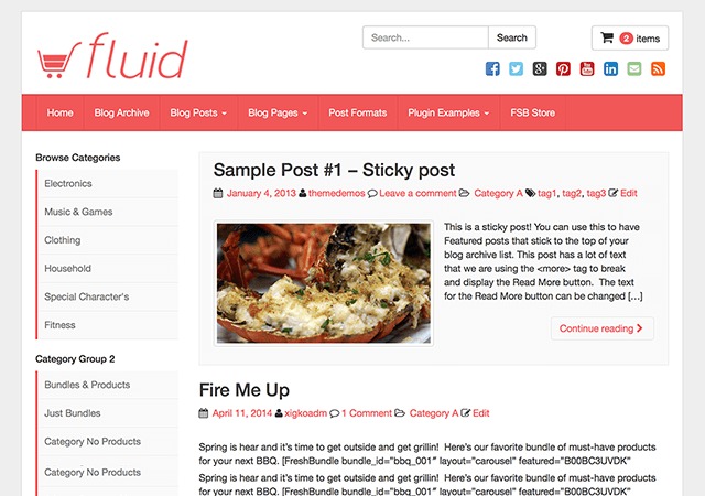 Fluid WP Theme WordPress theme by Fresh Labs