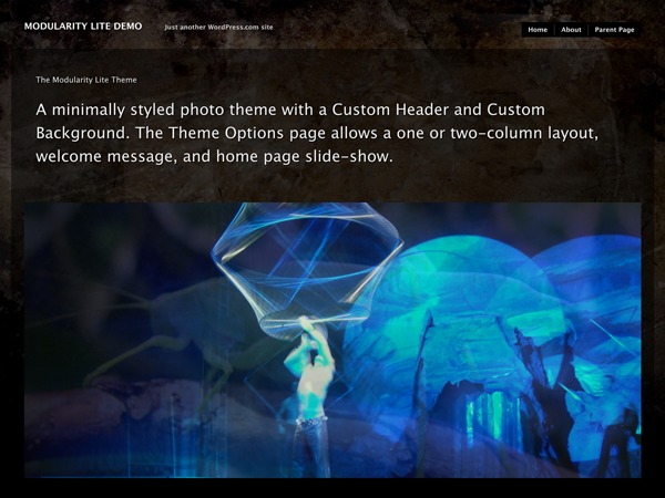 Modularity Lite – WordPress.com wallpapers WordPress theme by Thad Allender