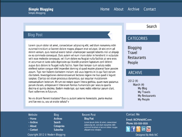 Simplistic WordPress theme Simplistic WordPress theme