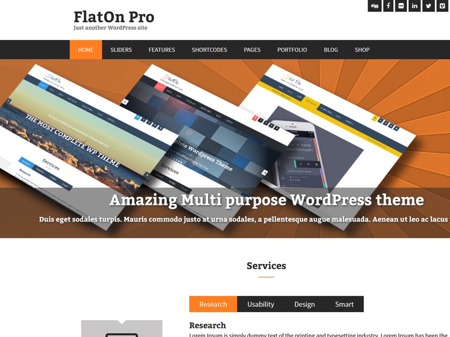 Theme WordPress FlatOn Pro
