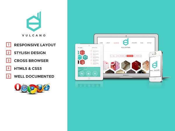 Vulcano WordPress theme by TeslaThemes