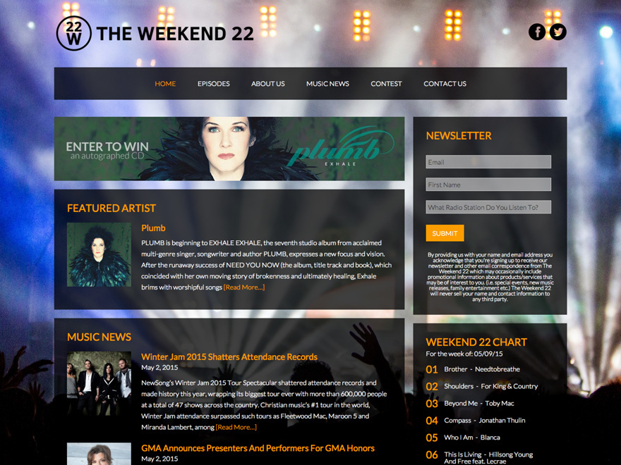 Weekend 22 WordPress theme by Helps2