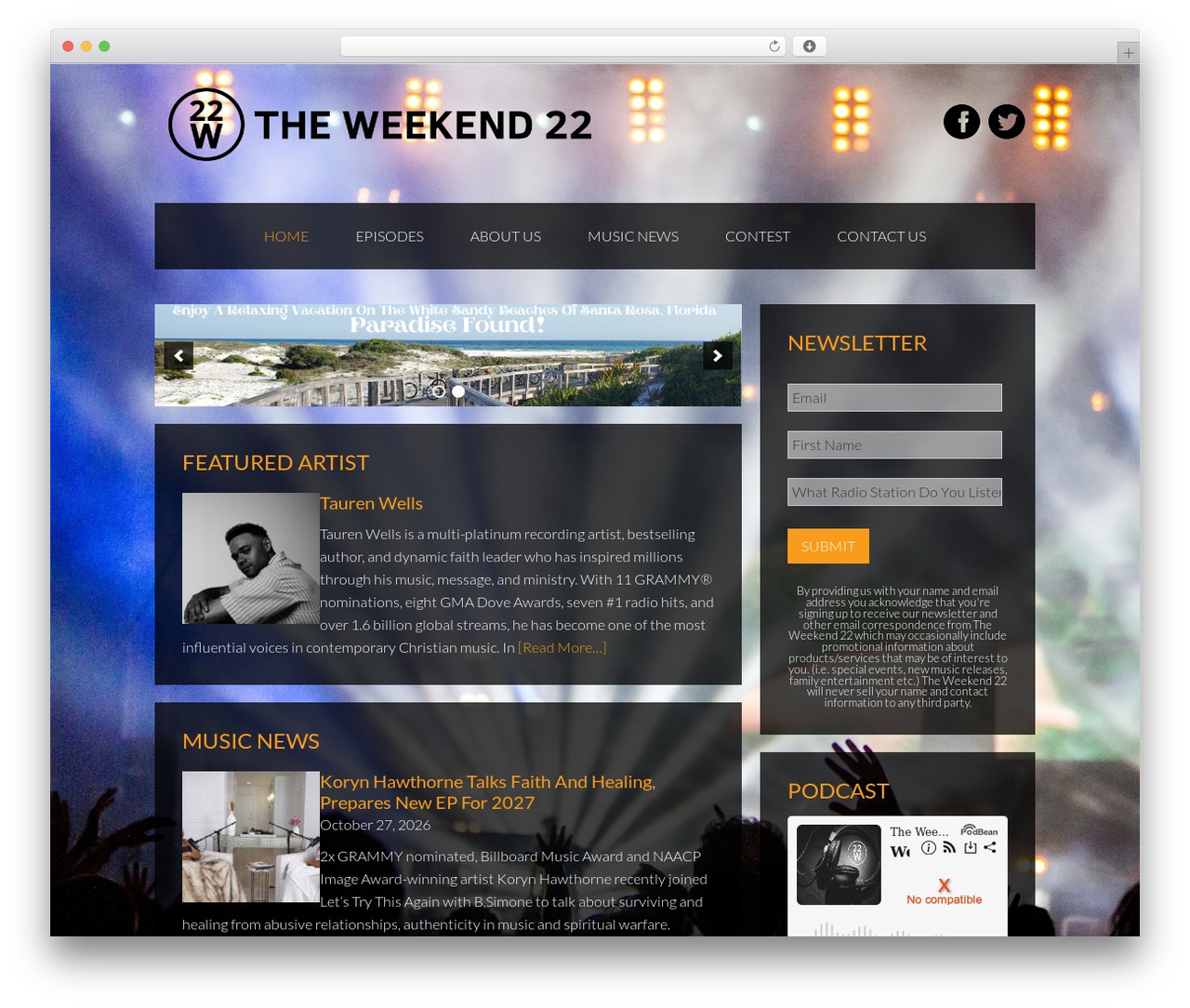 Weekend 22 WordPress theme - weekend22.com