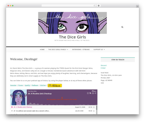 WordPress theme Cappuccino - thedicegirlspodcast.com WordPress theme Cappuccino - thedicegirlspodcast.com
