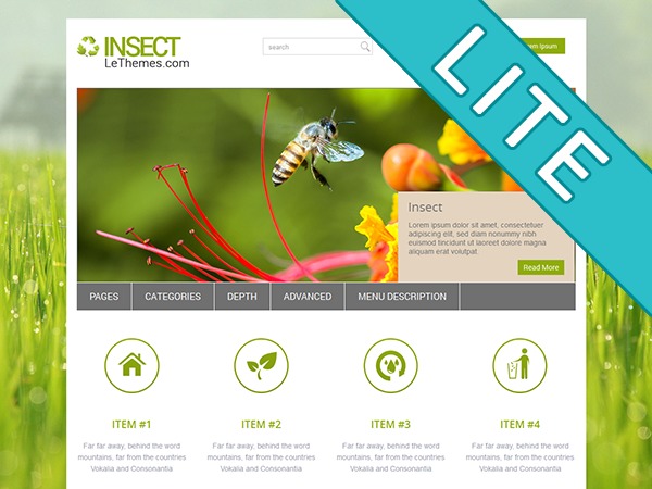 WordPress theme Insect by LeThemes
