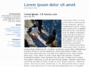 WordPress theme Lorem Ipsum