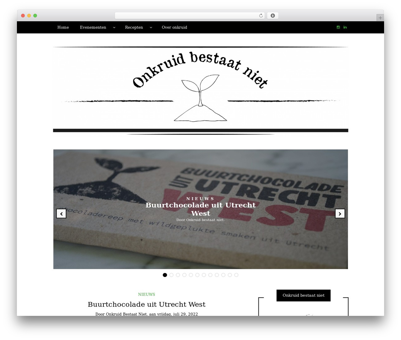WP theme Writee - onkruidbestaatniet.nl