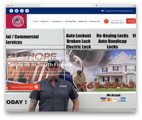 Fixera WordPress theme - southshorelocksmiths.com