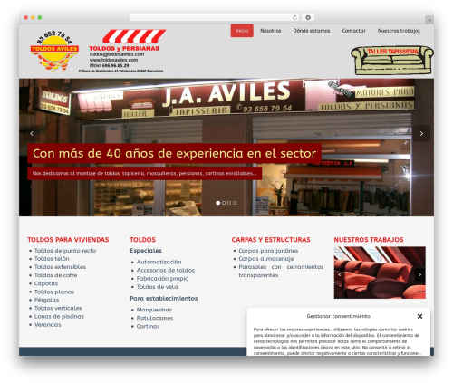 Flat Theme WordPress theme - toldosaviles.com Flat Theme WordPress theme - toldosaviles.com