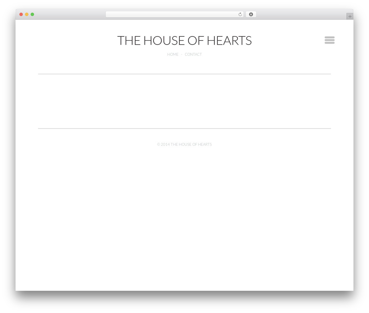 Pinto WordPress theme - thehouseofhearts.com