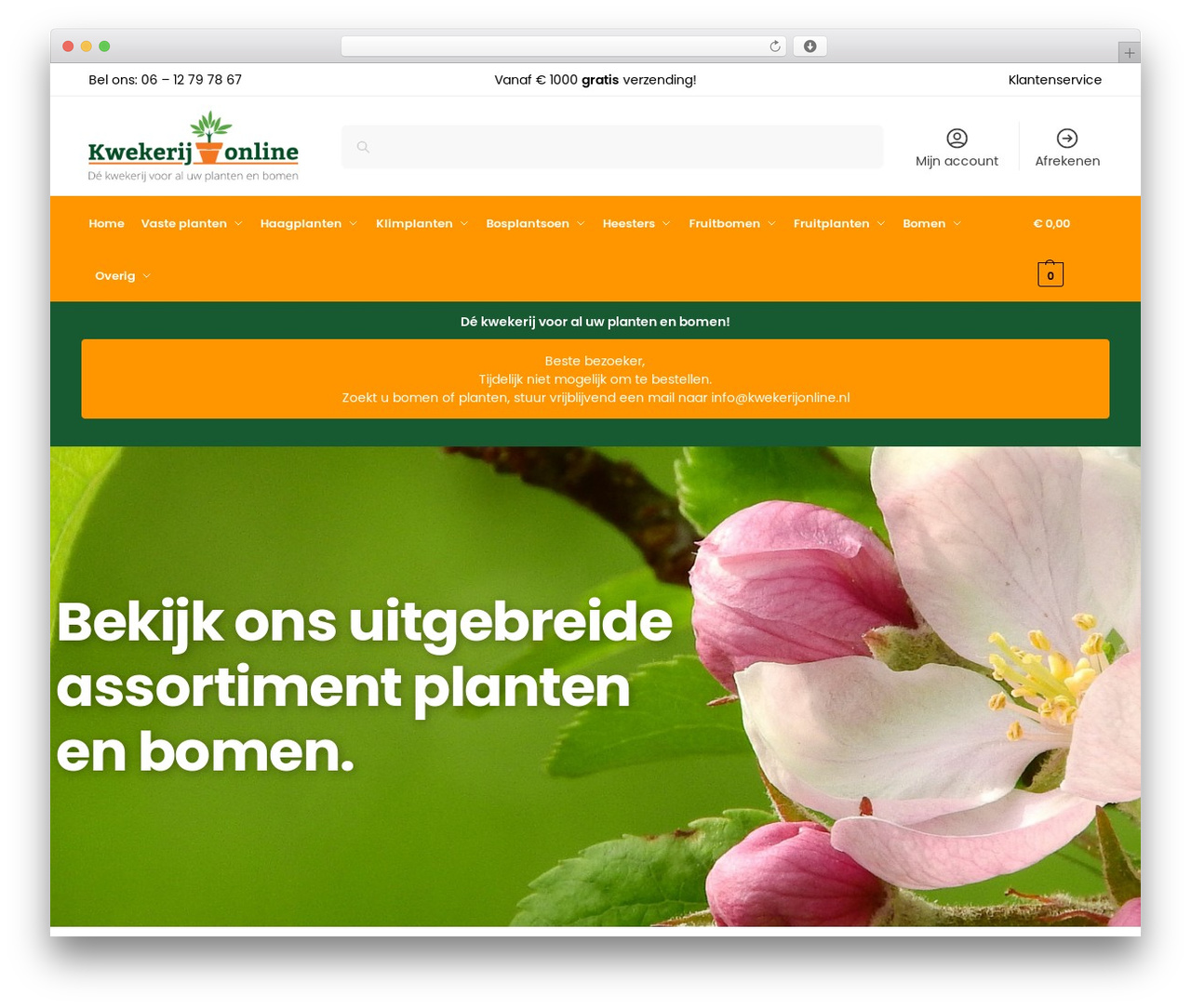 Shoptimizer theme WordPress - kwekerijonline.nl