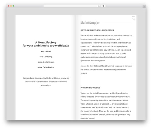 WordPress theme MagicBook - moralfactory.com