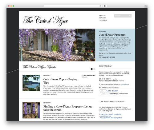 WordPress theme Sight - thecotedazur.net