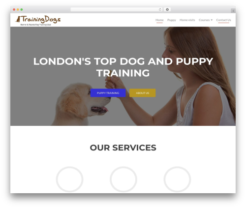Zerif PRO theme WordPress - trainingdogs.co.uk
