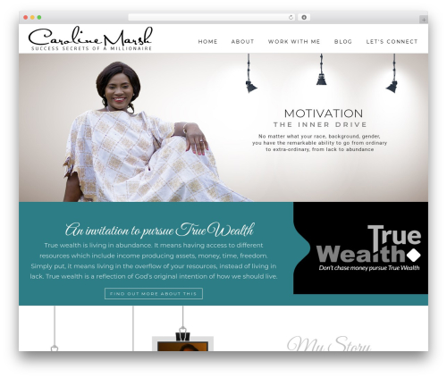 Lambda premium WordPress theme - carolinemarsh.com