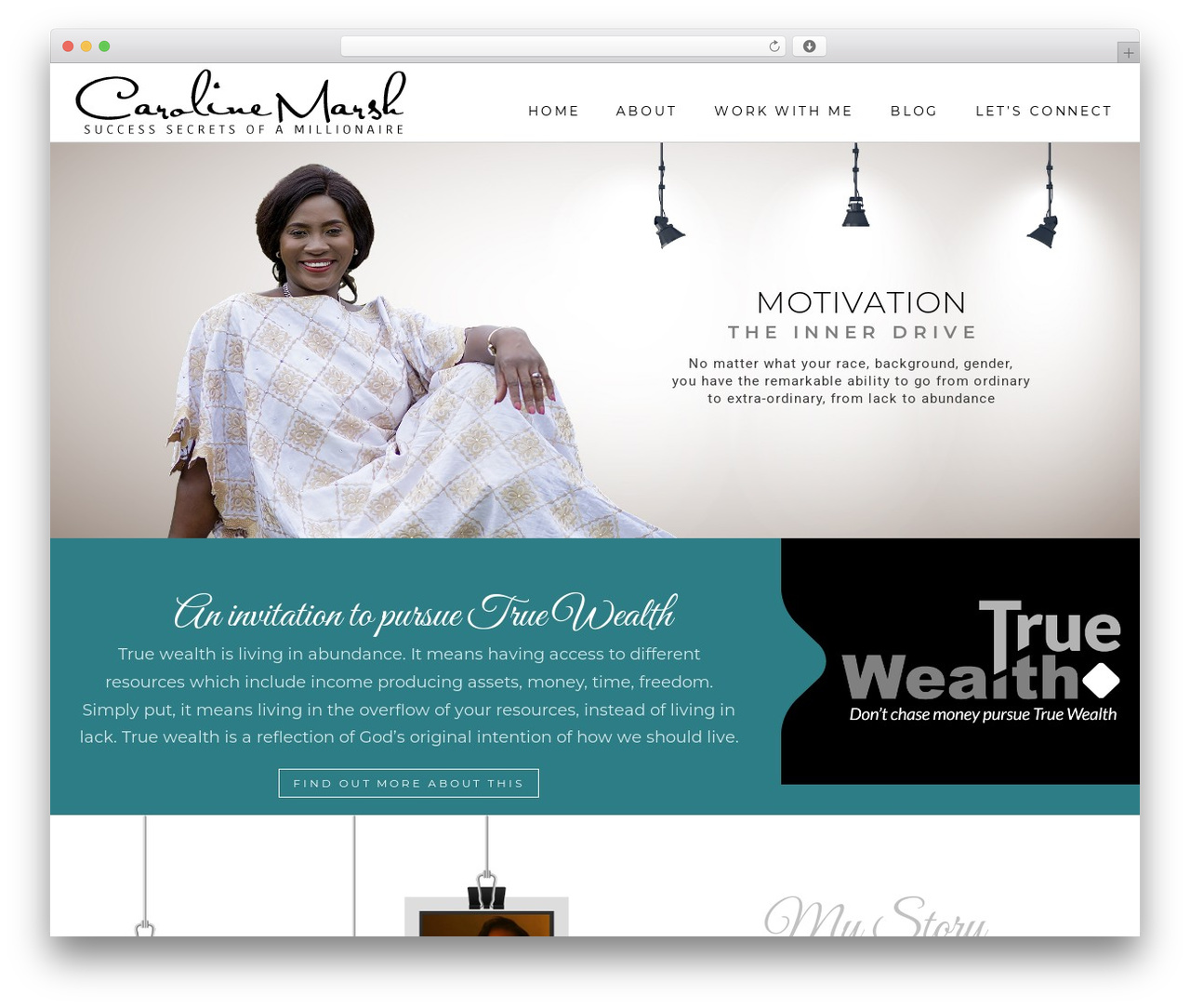 Lambda premium WordPress theme - carolinemarsh.com
