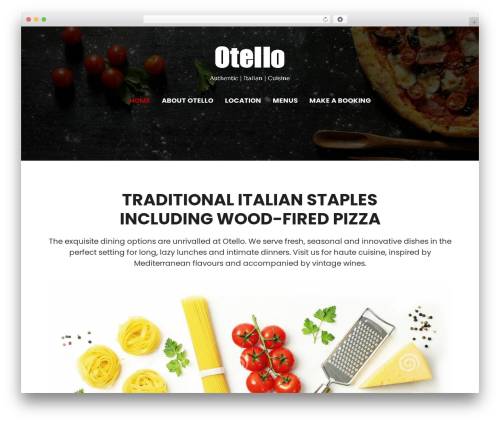 WP theme WP Bootstrap Starter - otellorestaurant.co.uk
