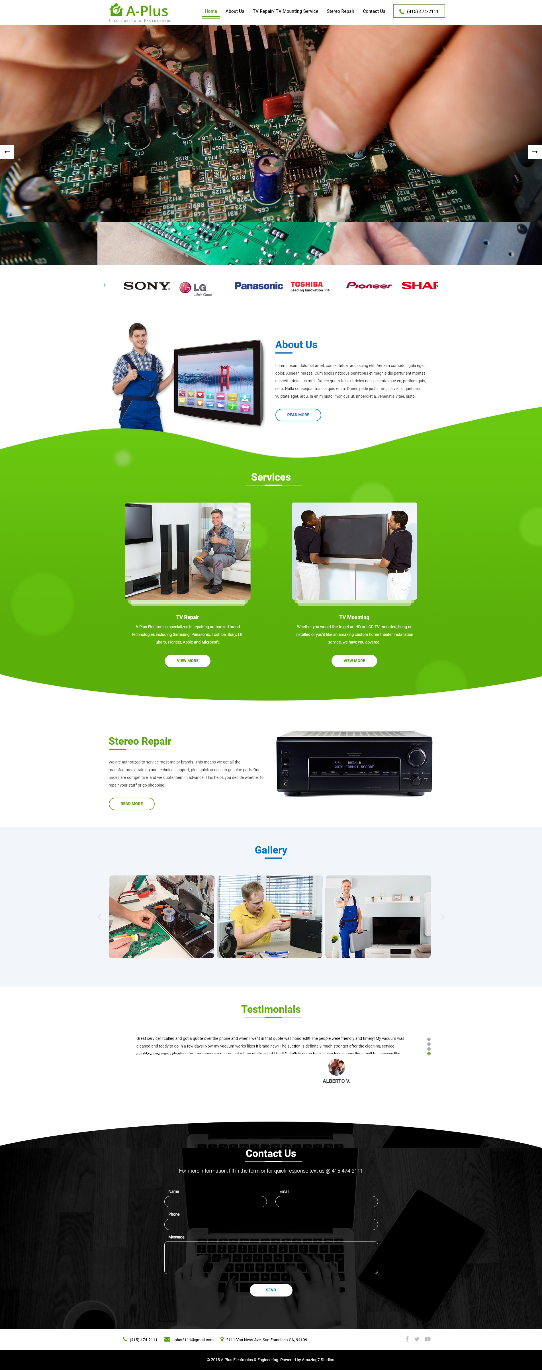 A-Plus Electronics & Engineering top WordPress theme