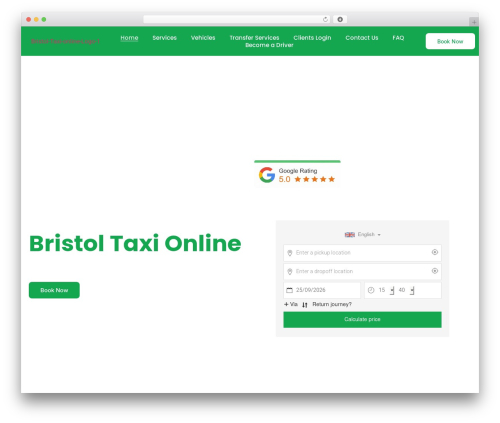 Easytaxioffice WordPress plugin - bristoltaxionline.co.uk