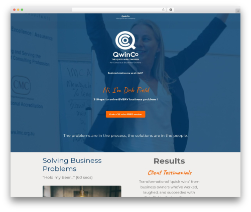 WordPress theme Coaching Pro - qwinco.com