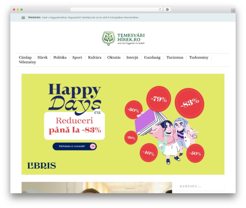WordPress theme Extra - temesvarihirek.ro