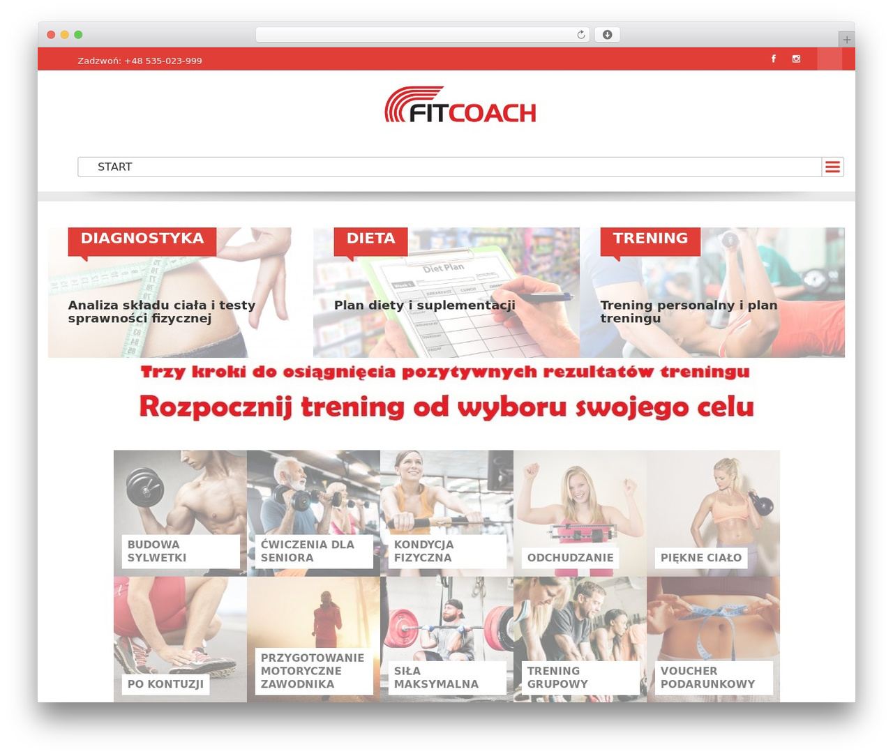 WordPress theme gameplan - fitcoach.pl
