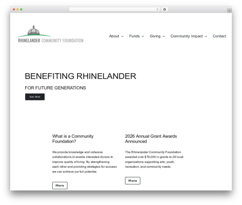 Avada WordPress theme - rhinelandercommunityfoundation.com