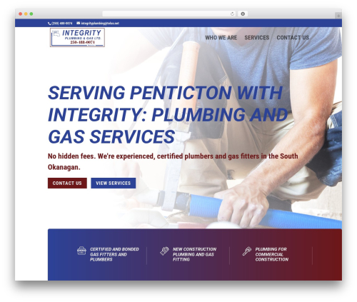 Divi theme WordPress - integrityplumbingandgas.com
