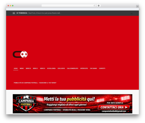 Extra WordPress theme - campaniafootball.com