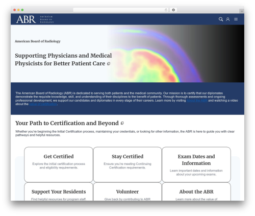Kadence medical WordPress theme - theabr.org