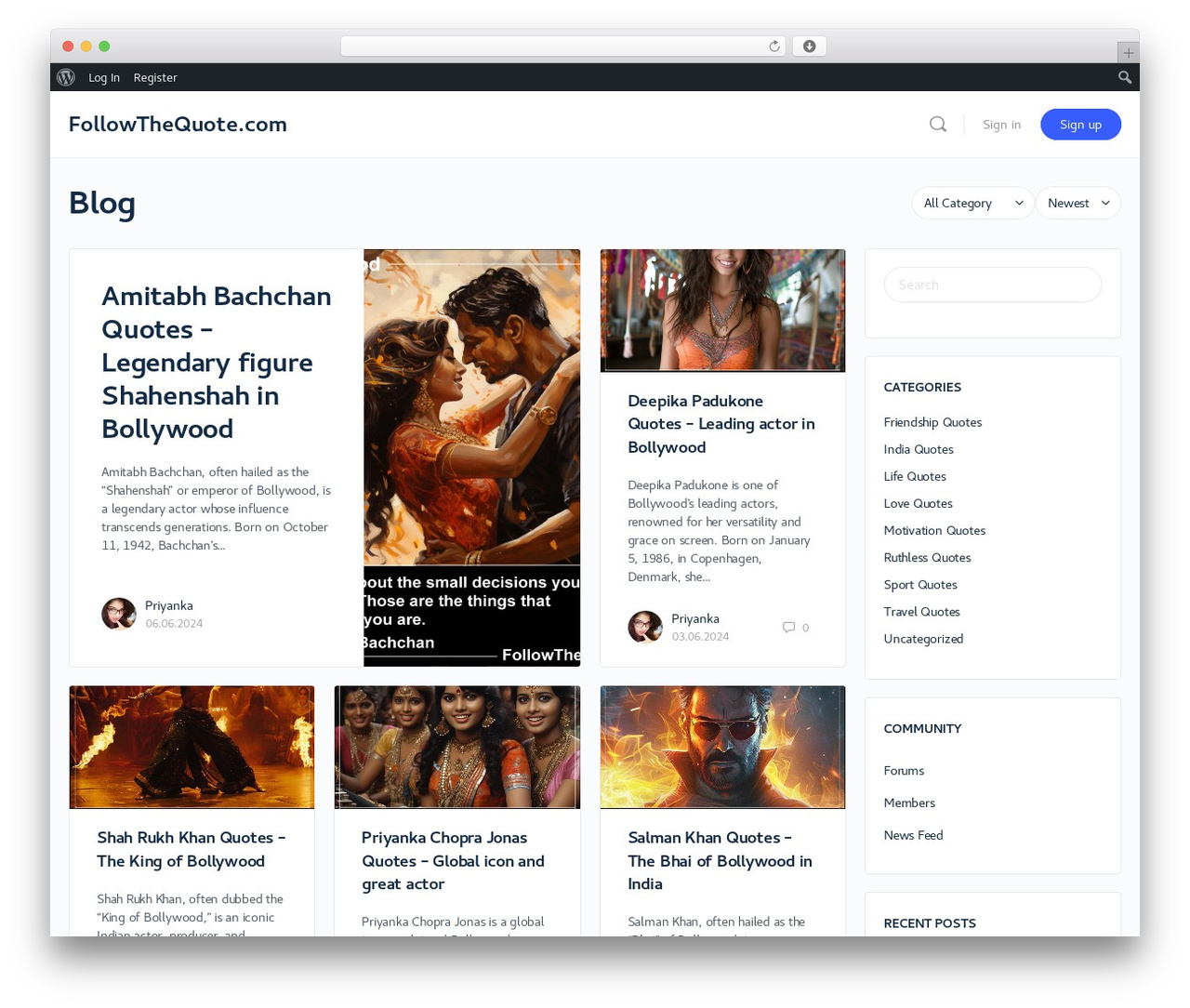 BuddyBoss Theme WordPress theme - followthequote.com
