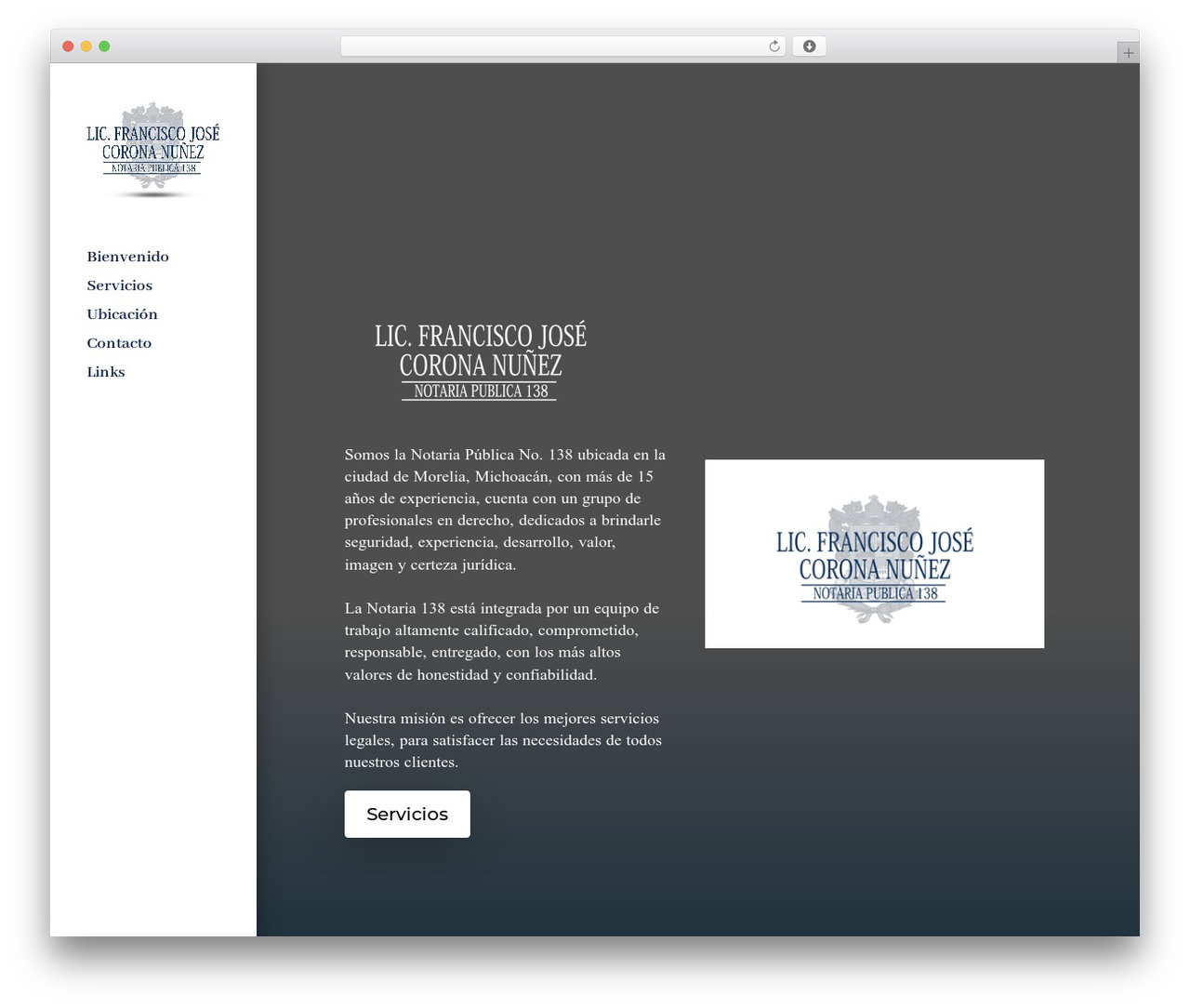 Divi WordPress theme - notaria138.com.mx