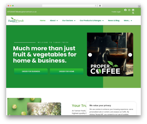 Hello Elementor WordPress theme - tamarfresh.co.uk
