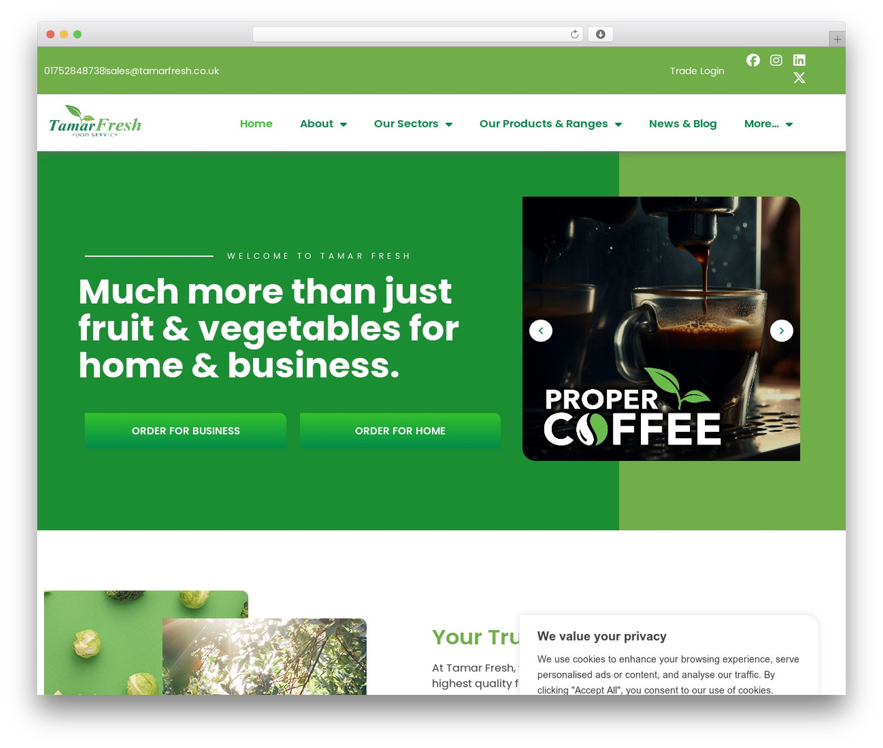 Hello Elementor WordPress theme - tamarfresh.co.uk