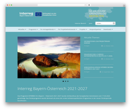 Interreg Wordpress Theme WordPress page theme - interreg-bayaut.net