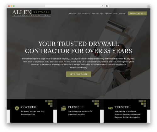 Theme WordPress childTheme - allendrywall.com