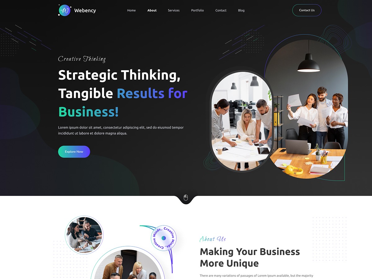 Theme WordPress Webency by Theme Junction
