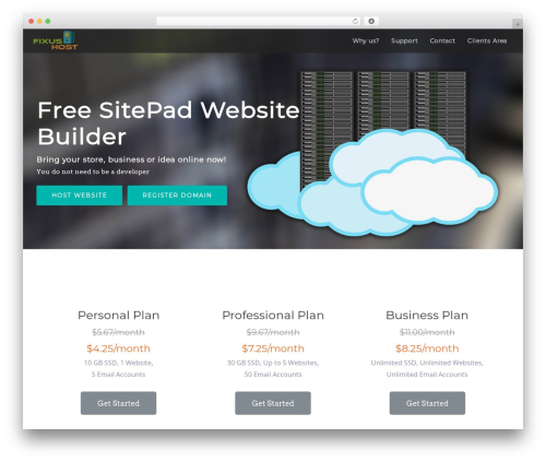 Theme WordPress Webhost - fixushost.com